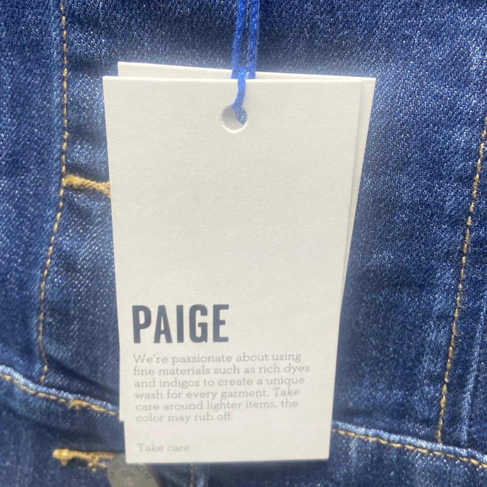 PAIGE Indigo Blue Denim Trucker Jacket - Picture 3 of 6